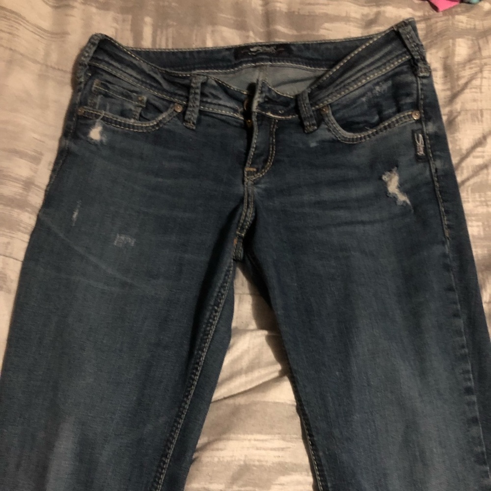 Silver Suki Bootcut Jeans 26x33